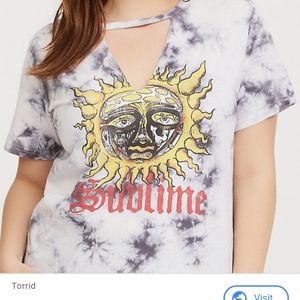 Torrid tye dye Sublime choker tee